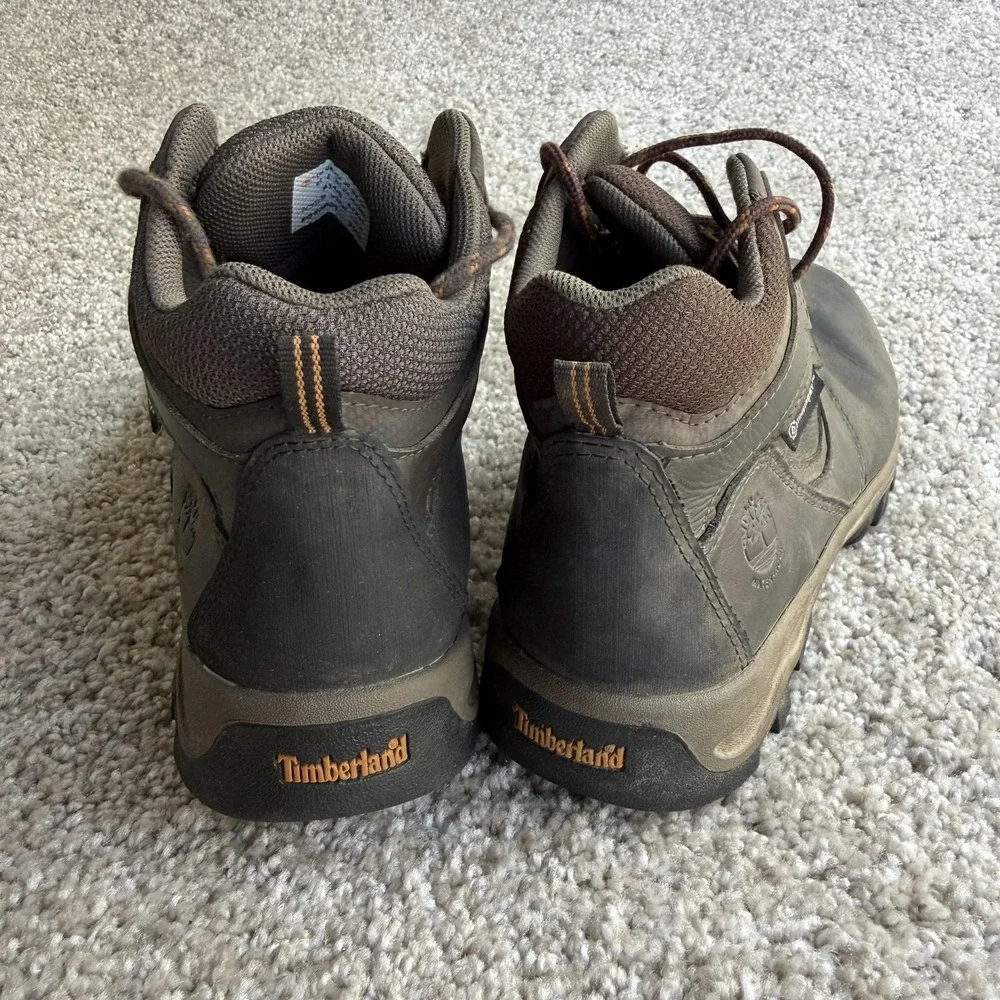 Timberland Hiking Boots Boys Size 6.5 Brown Leather Lace Up Trail Outdoor Ankle